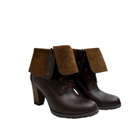 Timberland Women's Dark Brown Heeled Boots - Picture 1 of 5